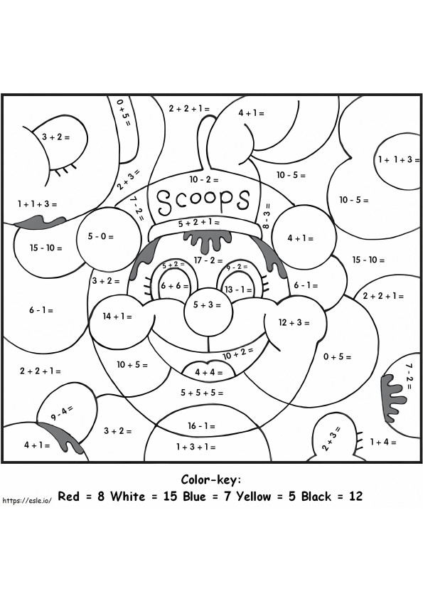 Arkusz matematyczny kolorowanka