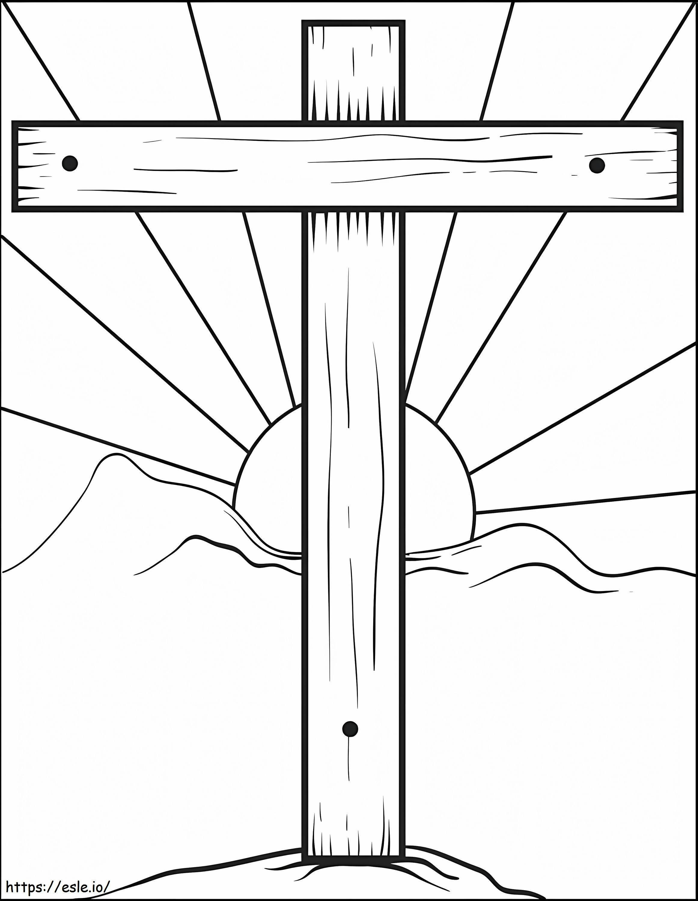 Amazing Cross coloring page