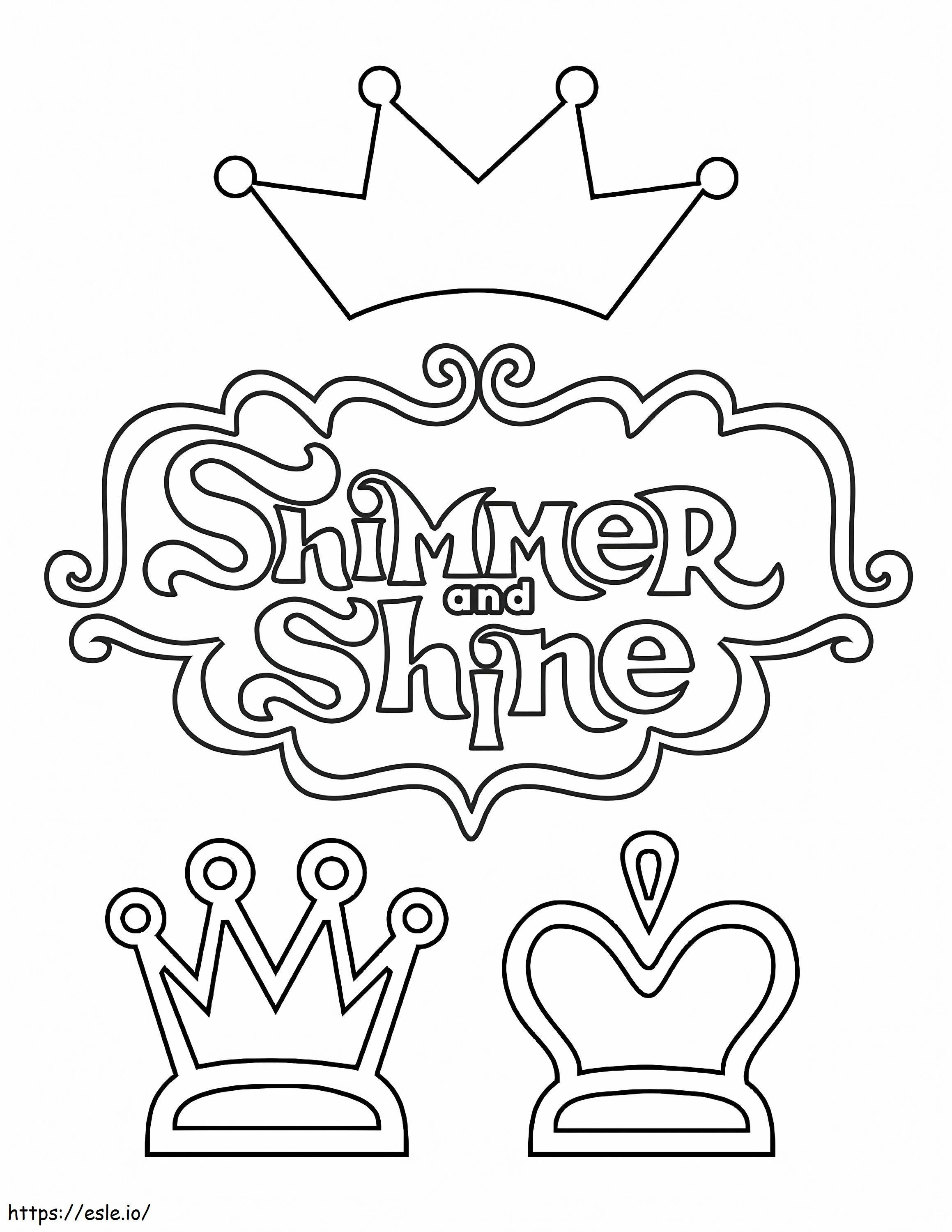 1571627308 Shimmer and Shine -logo värityskuva