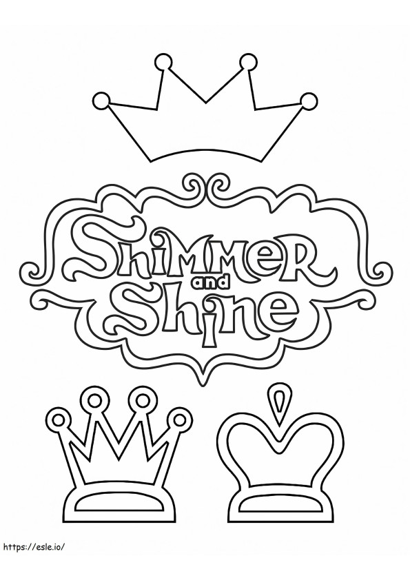 1571627308 Shimmer And Shine Logo coloring page