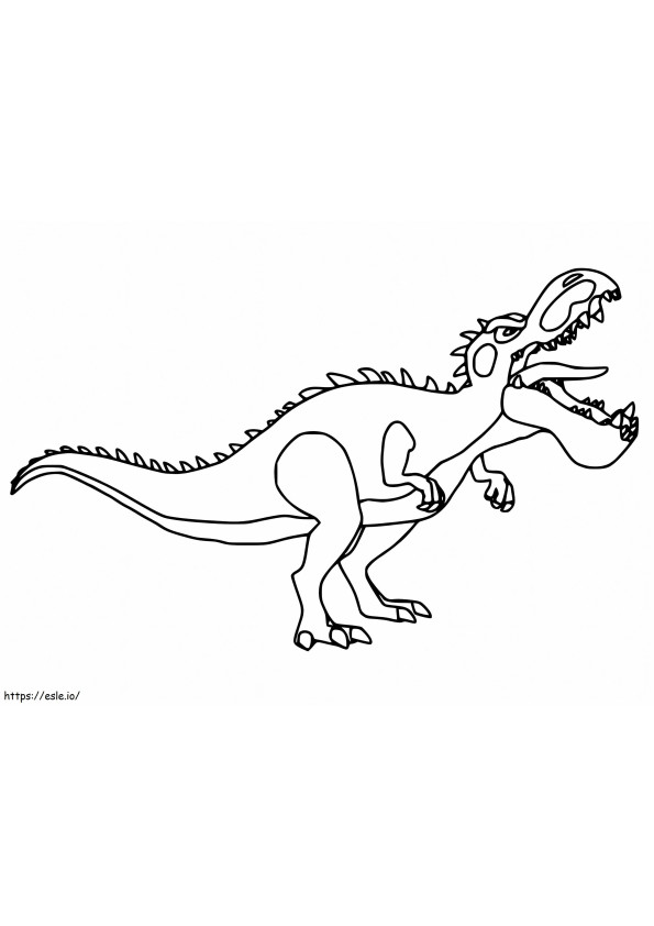 Coloriage Giganotosaure de dessin animé à imprimer dessin