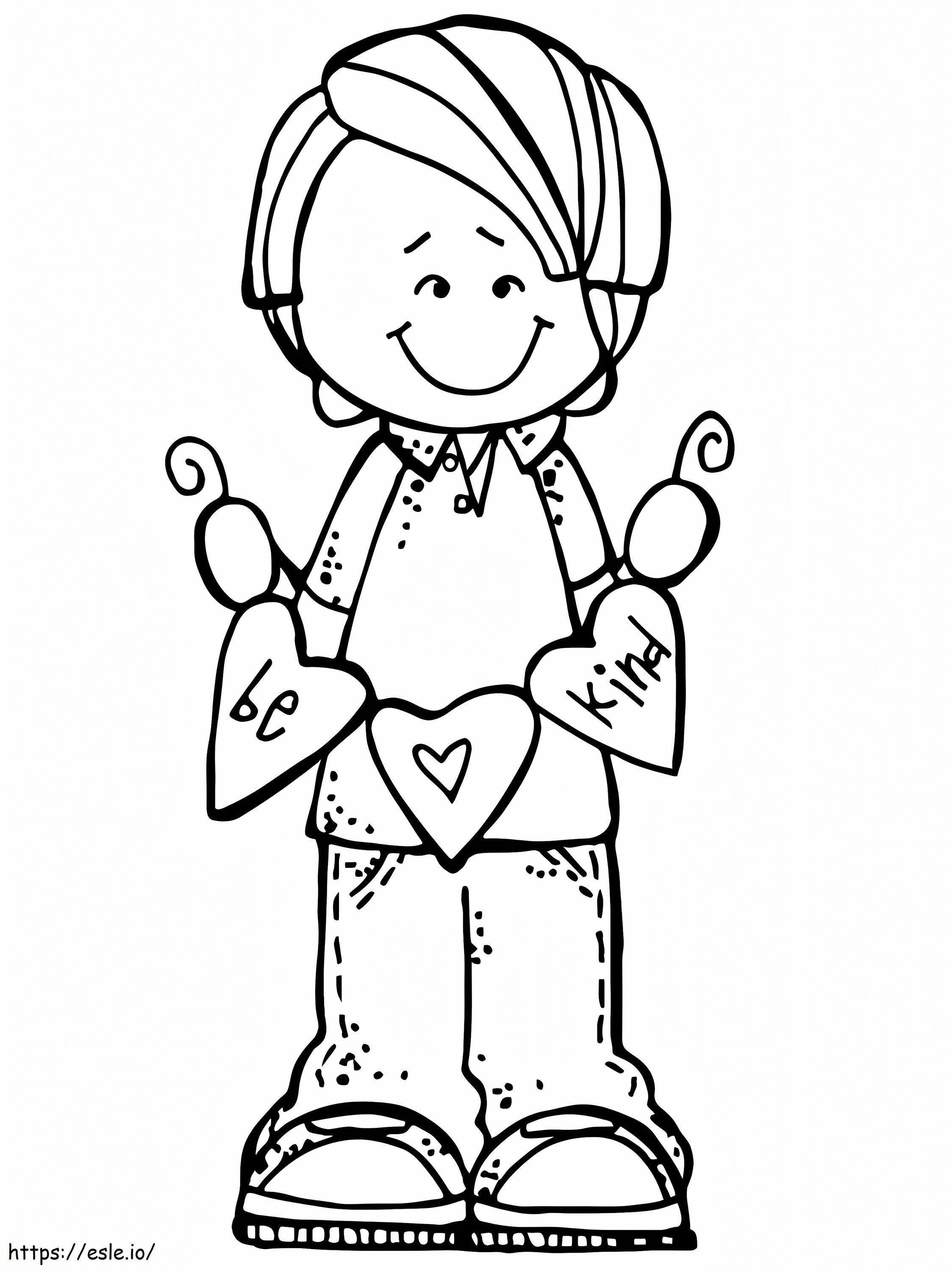 Be Kind Melonheadz coloring page