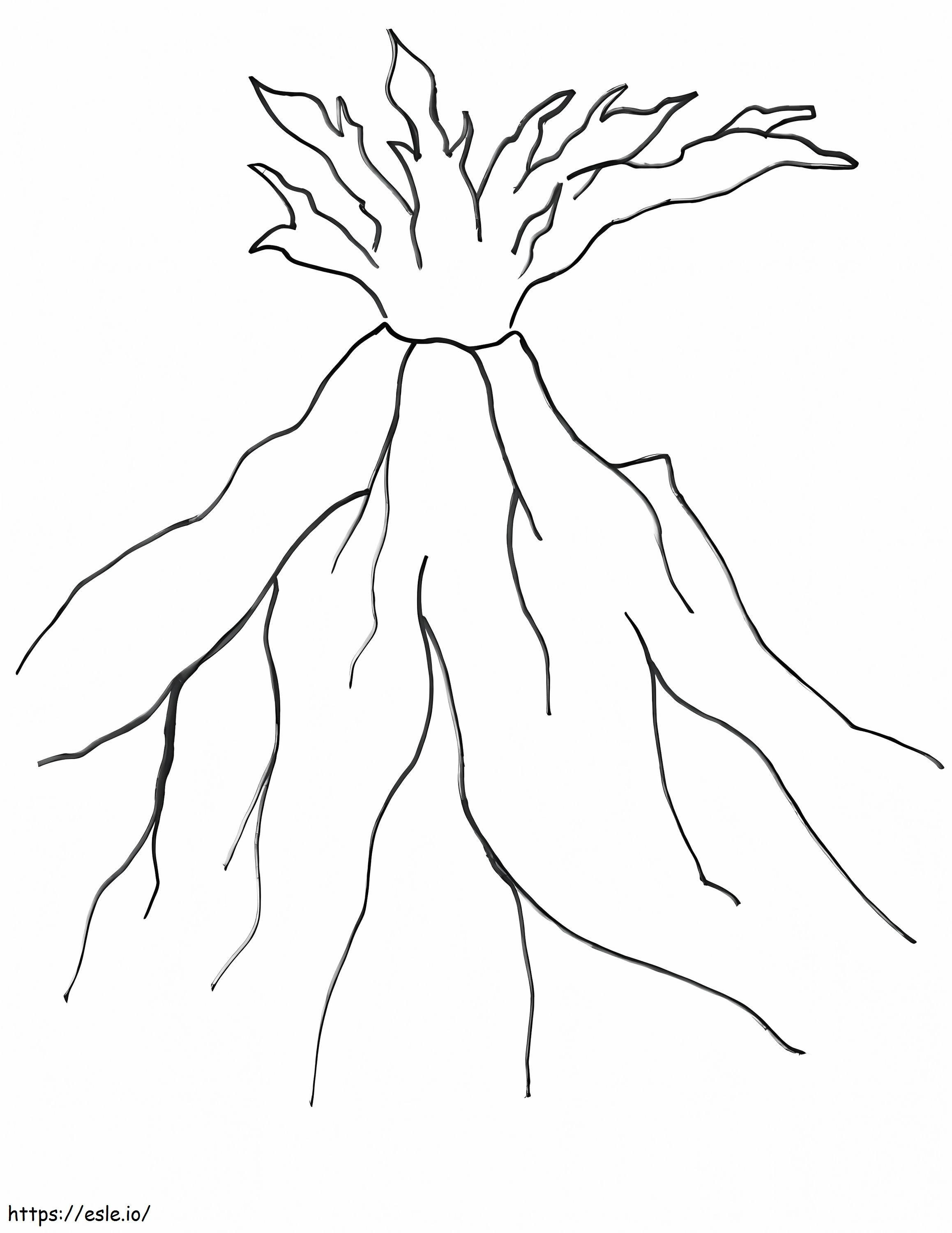 Volcano 1 coloring page
