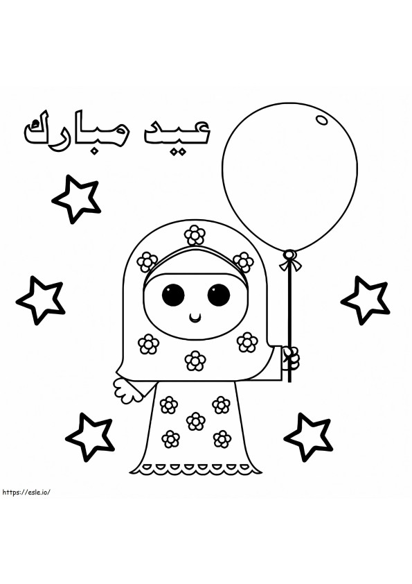 Happy Eid coloring page