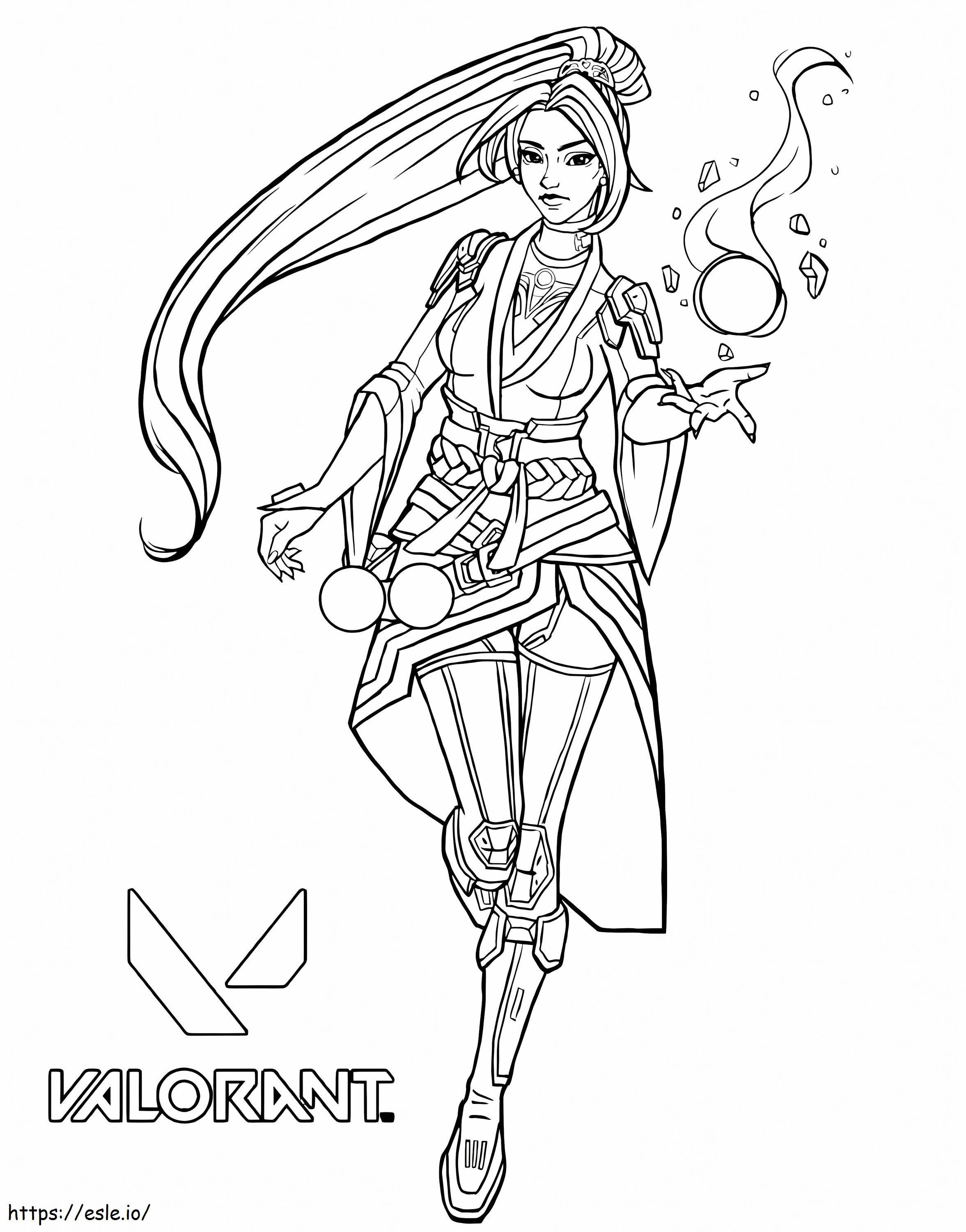 Sage Valorant coloring page