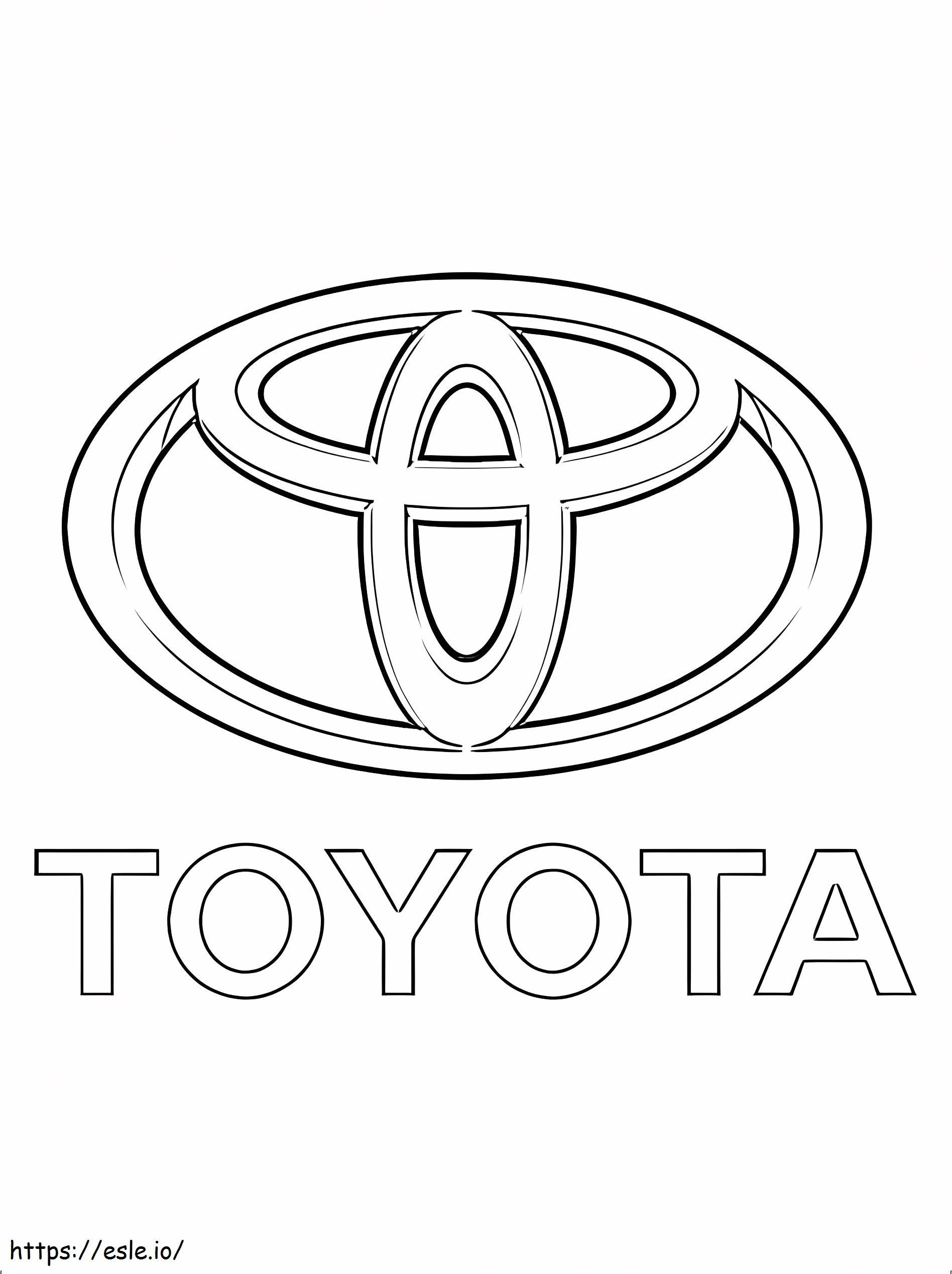 Toyota logo värityskuva