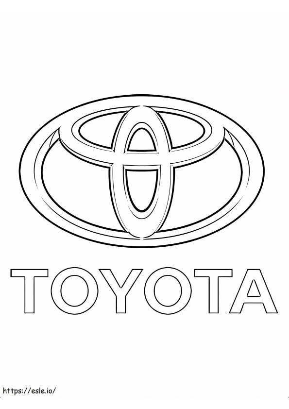 Logo Toyota de colorat