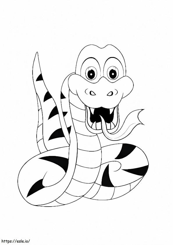 Il serpente è felice da colorare