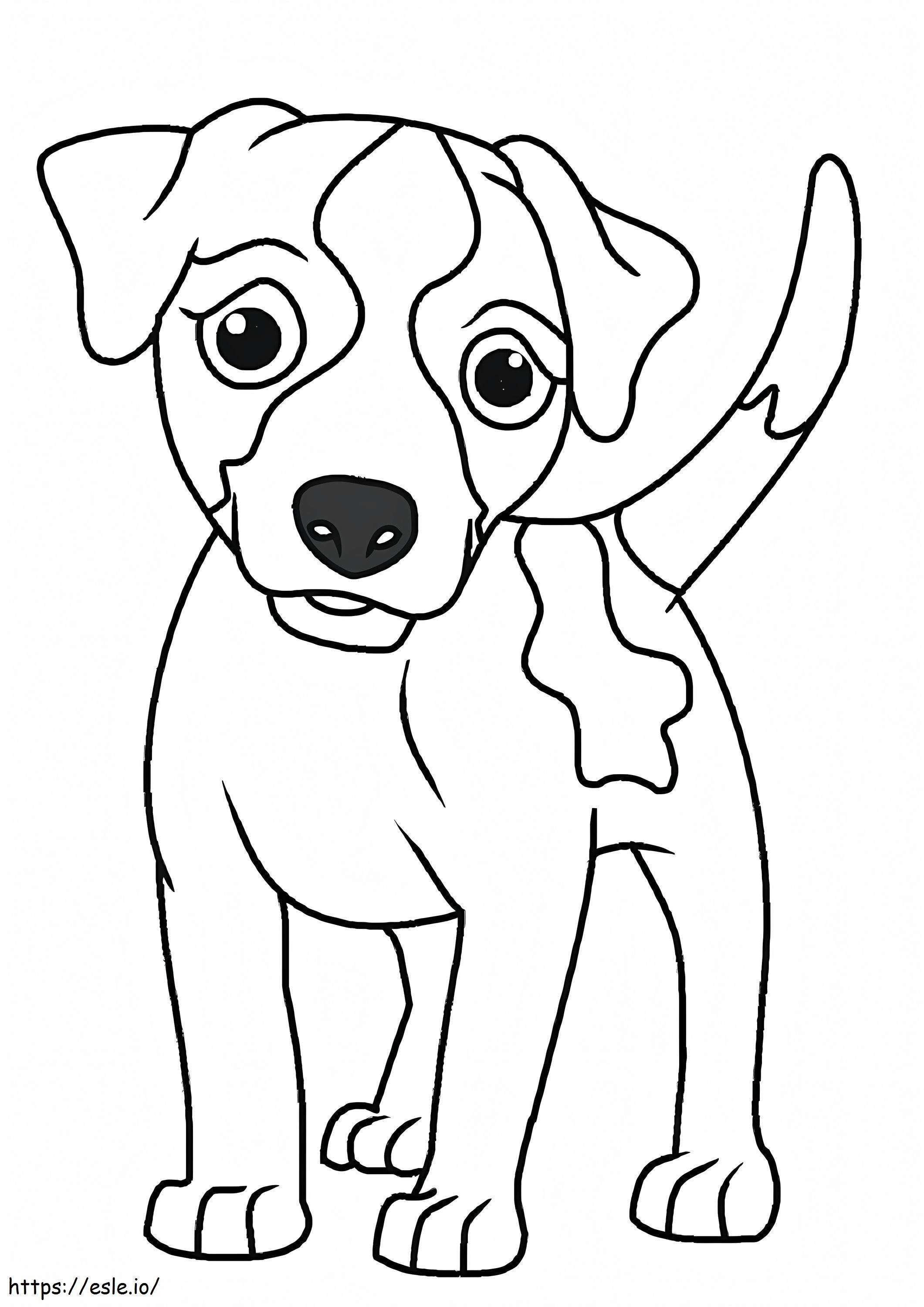 基本的な犬 ぬりえ - 塗り絵