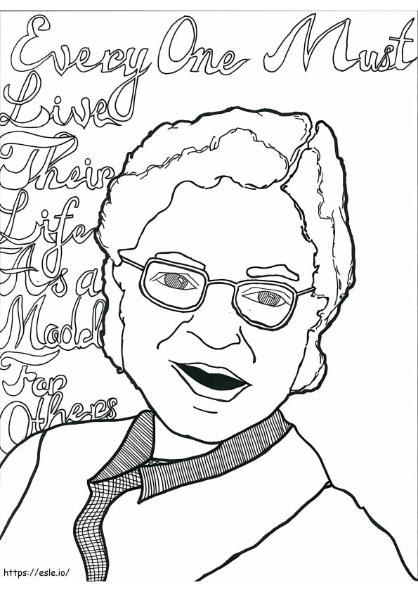 Coloriage Rosa Parks à imprimer dessin