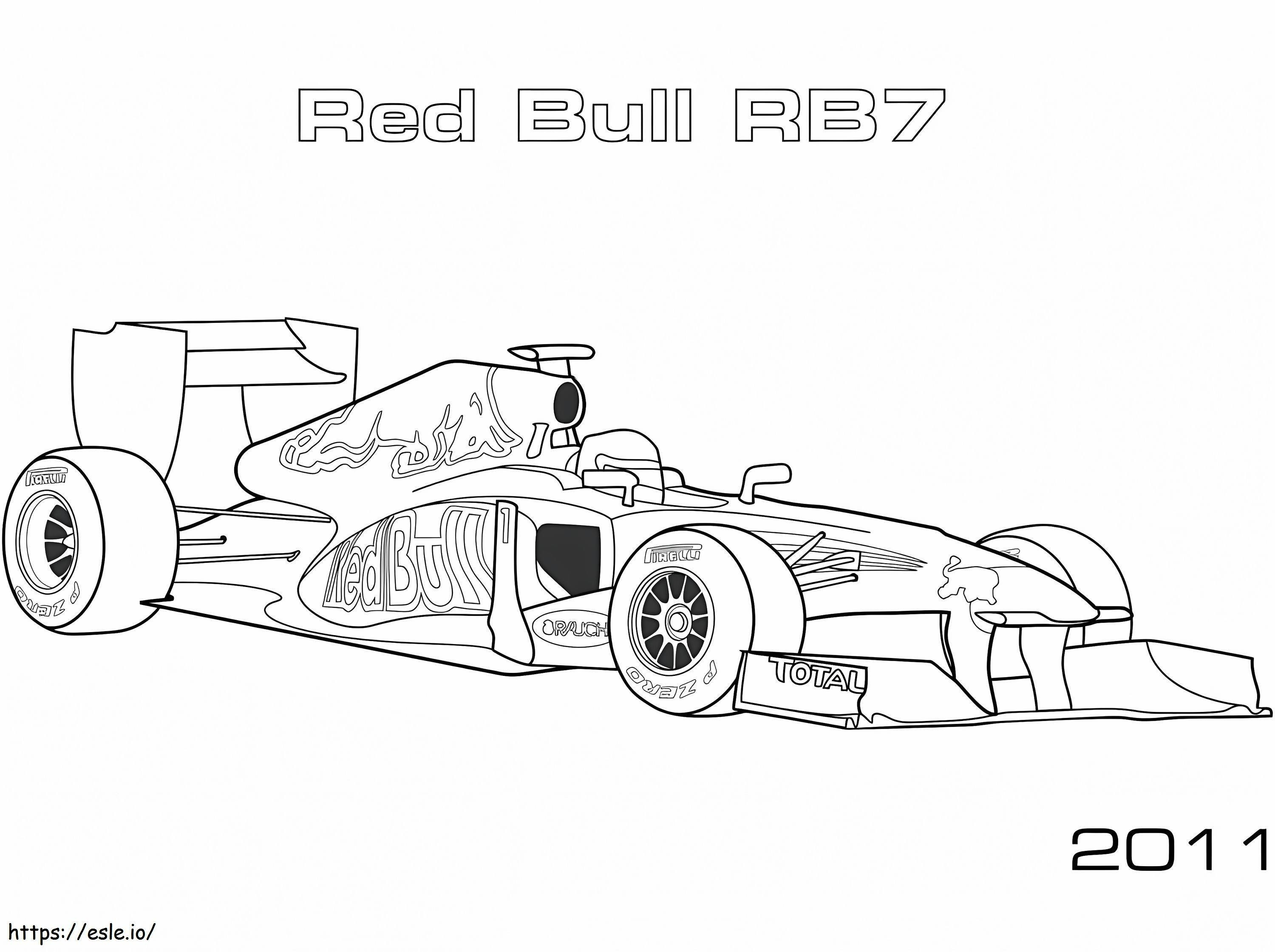 Coche de carreras de Fórmula 1 11 para colorear