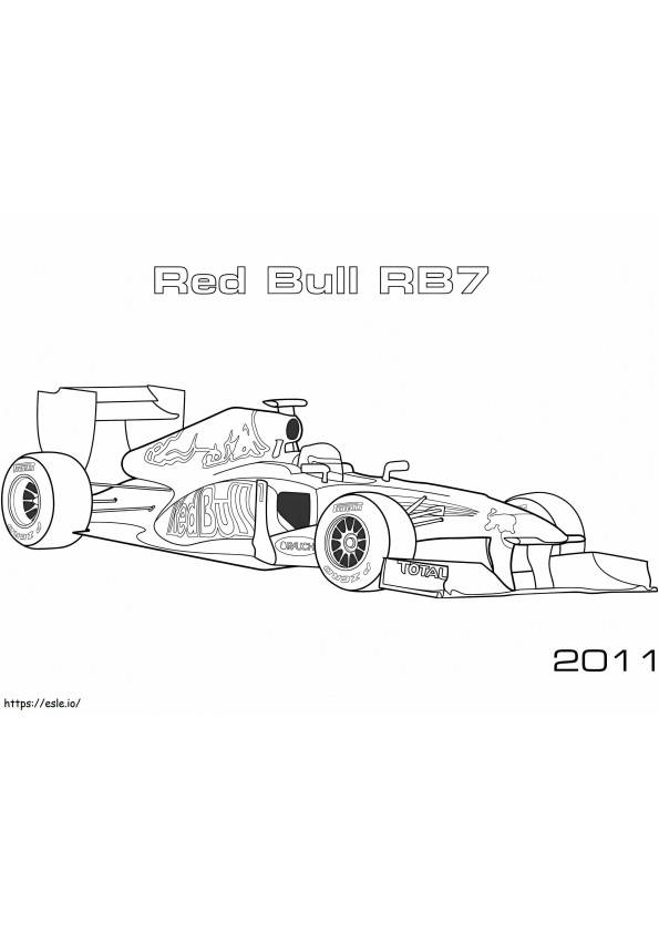 Formula 1 -kilpa-auto 11 värityskuva
