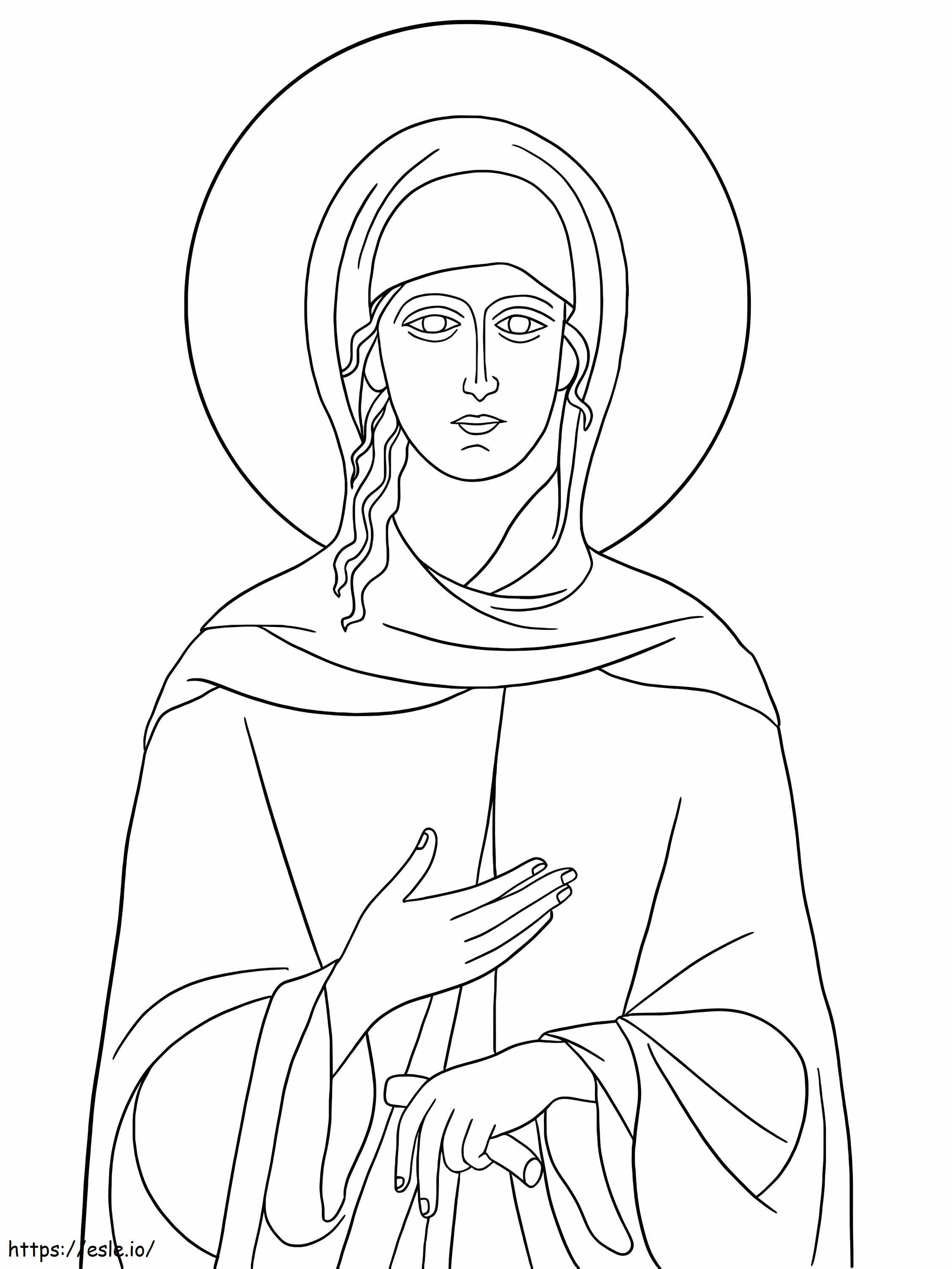 Orthodox Saint Xenia Of St. Petersburg coloring page
