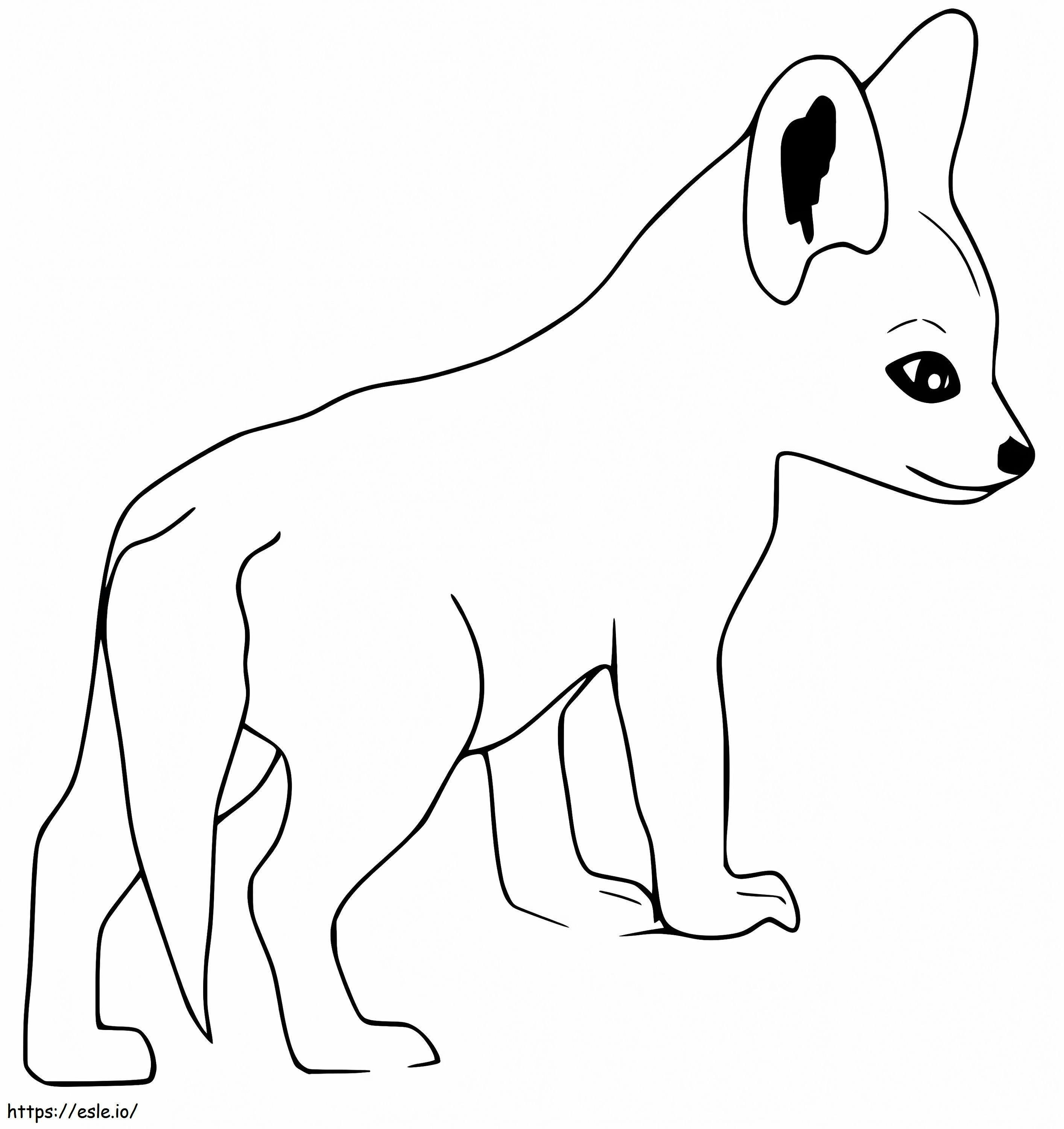 Baby Fennec Fox coloring page