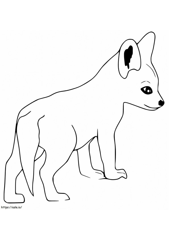 Baby Fennec Fox coloring page