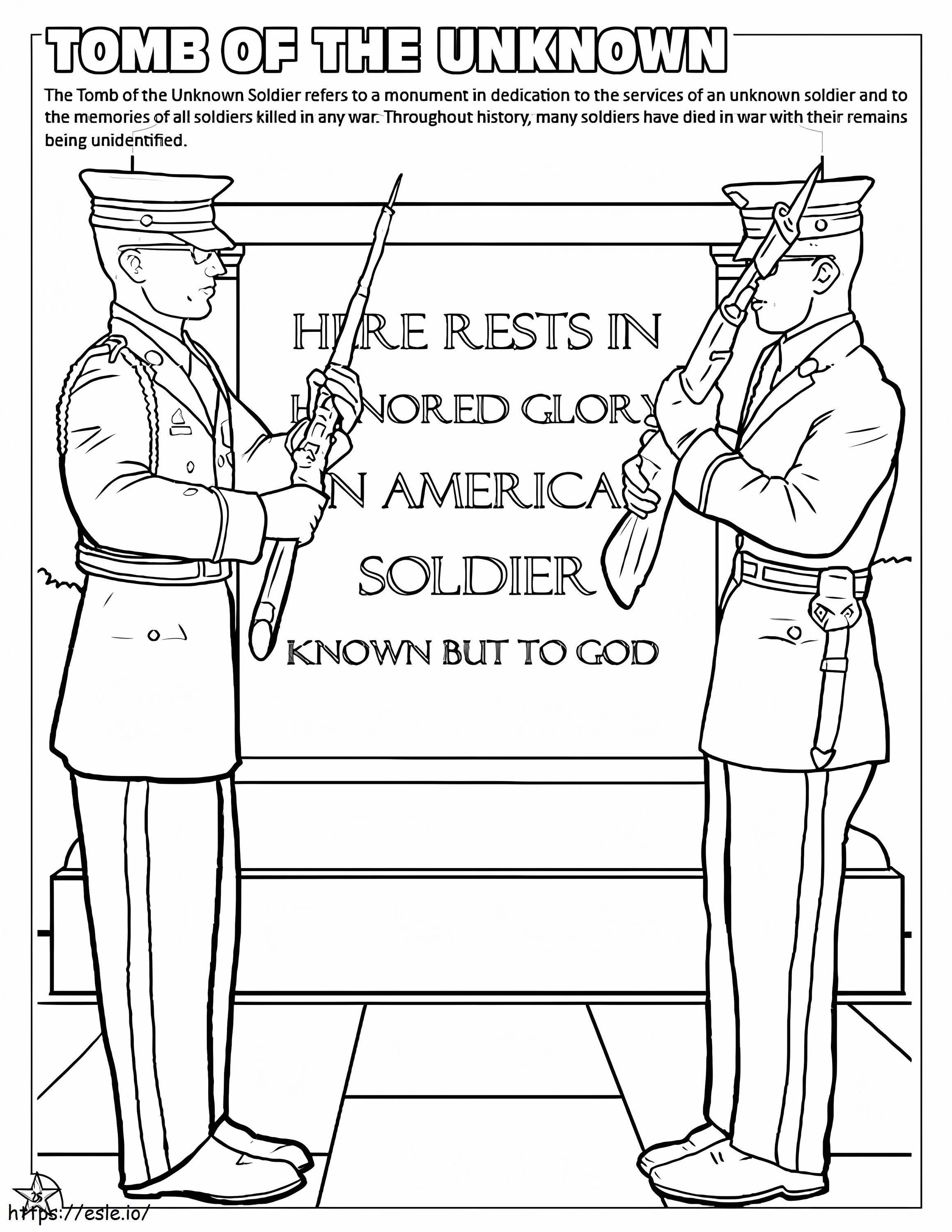Tomb Of The Unknown coloring page