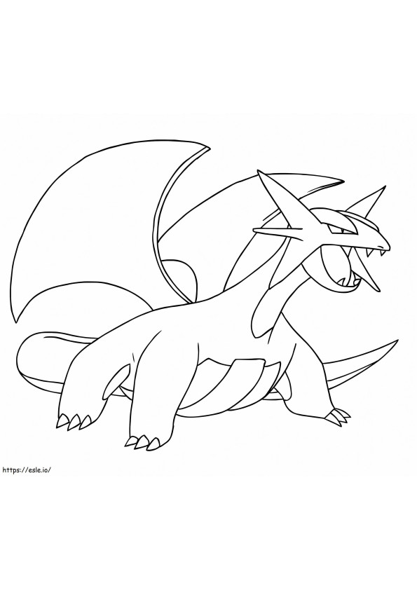 Salamence coloring page