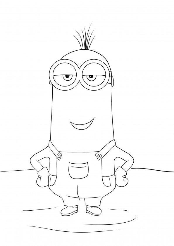 Kevin from Despicable Me free image to print and color