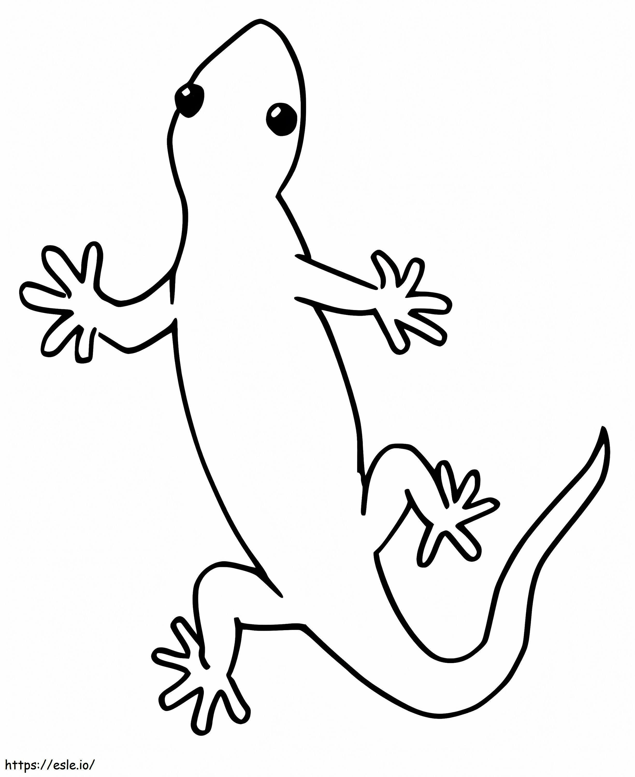 Ein einfacher Gecko ausmalbilder