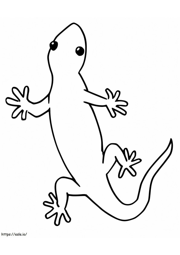 Coloriage Un simple gecko à imprimer dessin