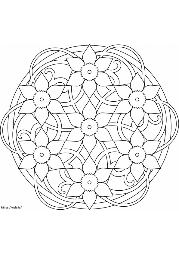 Spring Mandala 1 coloring page