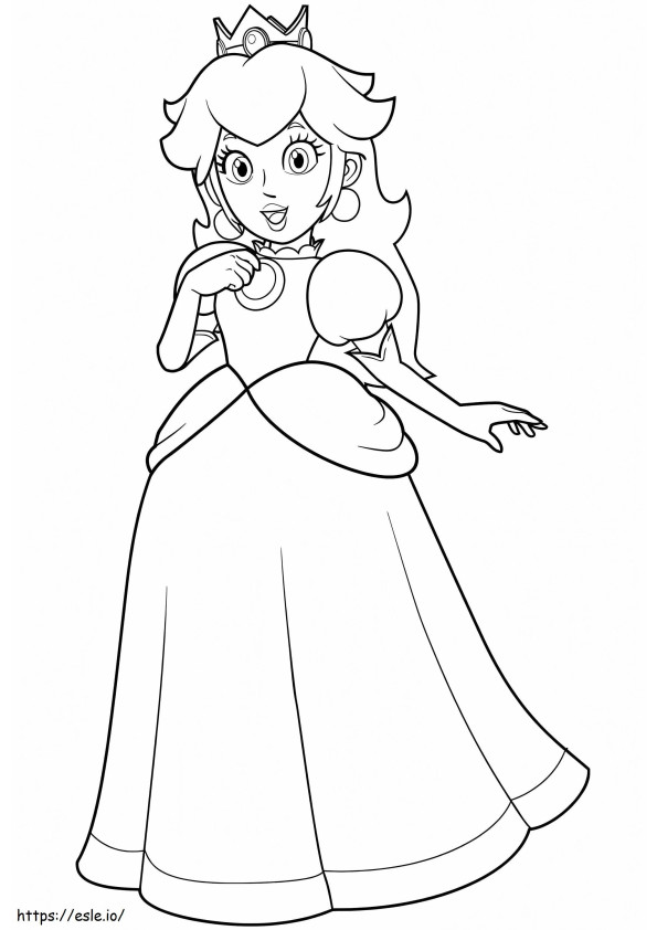 Coloriage Princesse Peach 3 à imprimer dessin