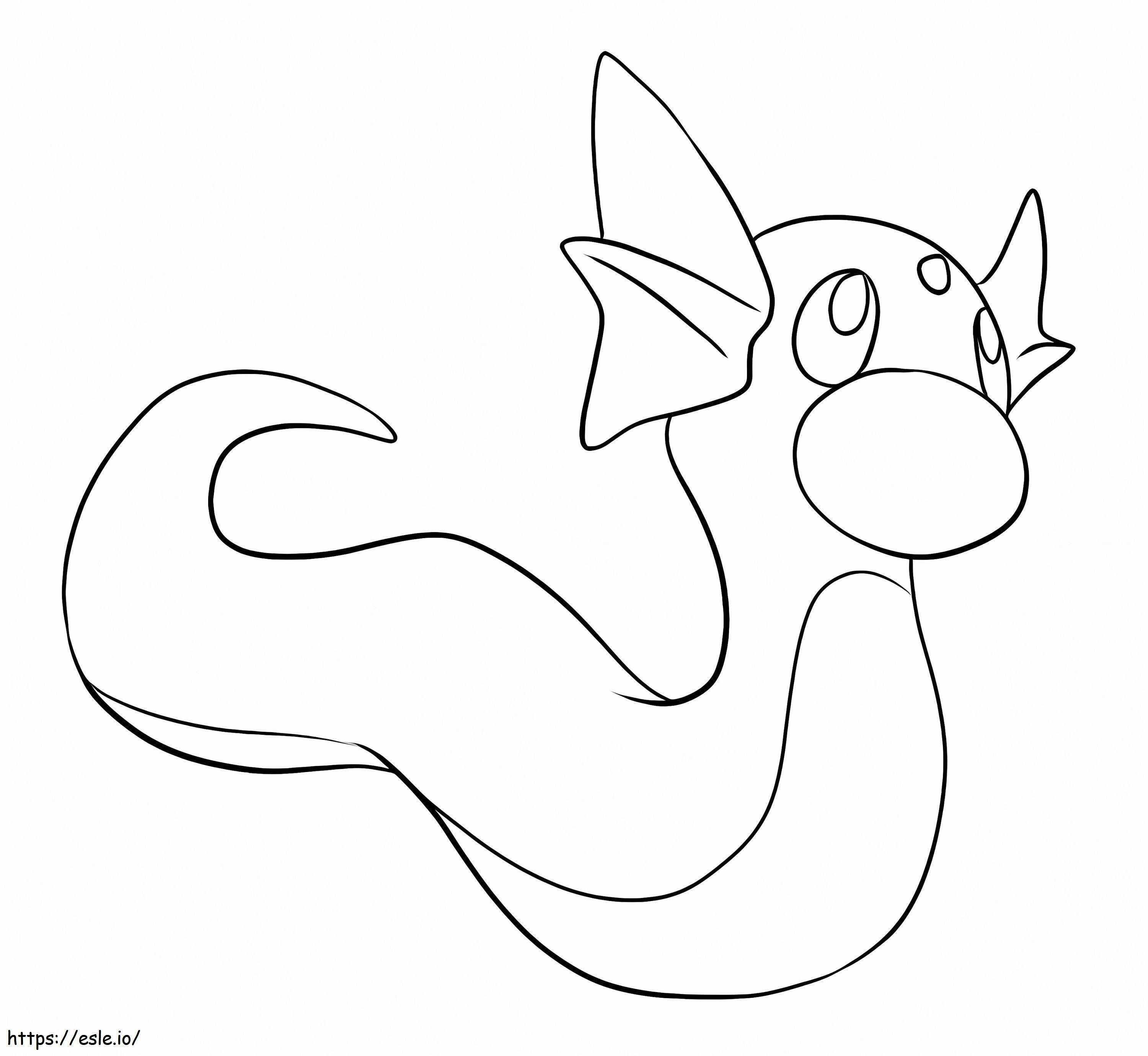 Lovely Dratini coloring page