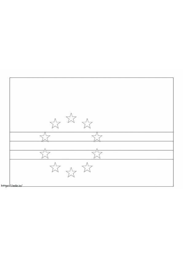 Flag Of Cape Verde coloring page