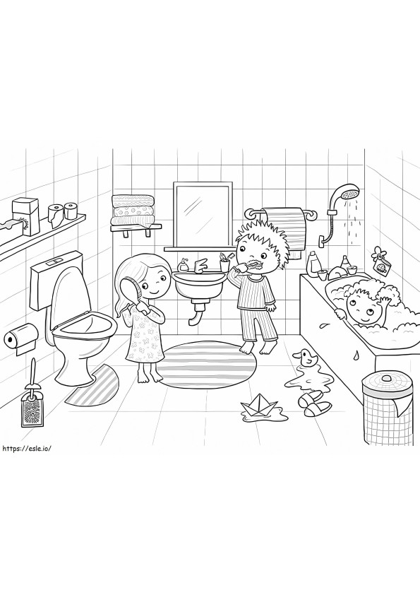 Kids With Good Hygiene coloring page