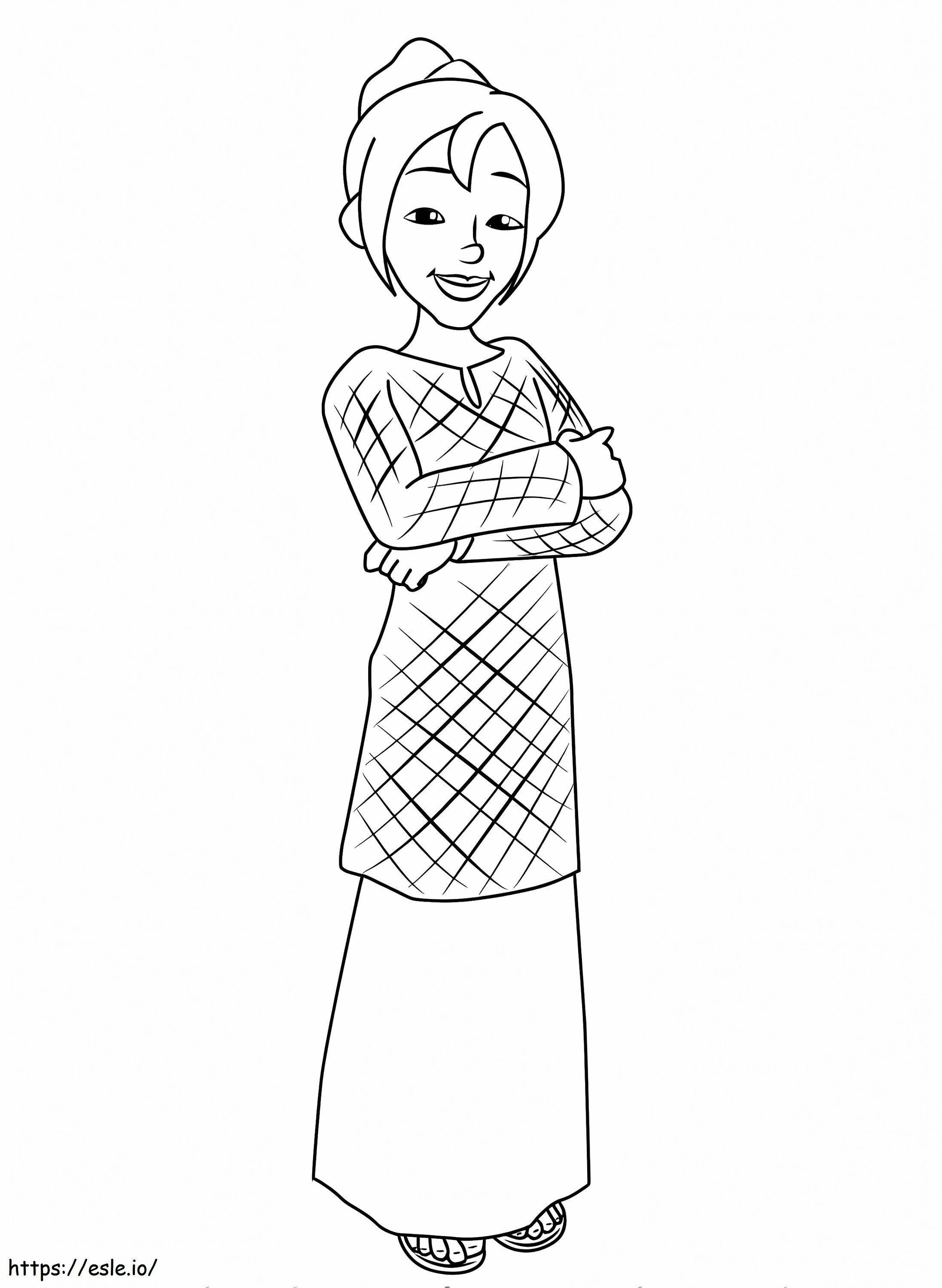 Ros Hermana Upin E Ipin coloring page