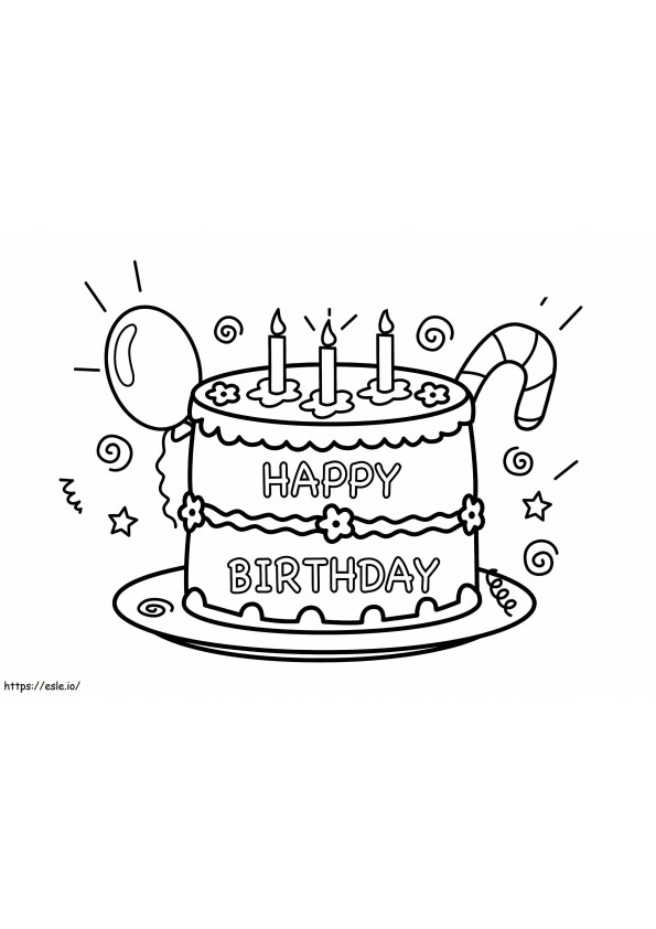 Coloriage 1530585937 Le gâteau d'anniversaire A4 E1600443029414 à imprimer dessin