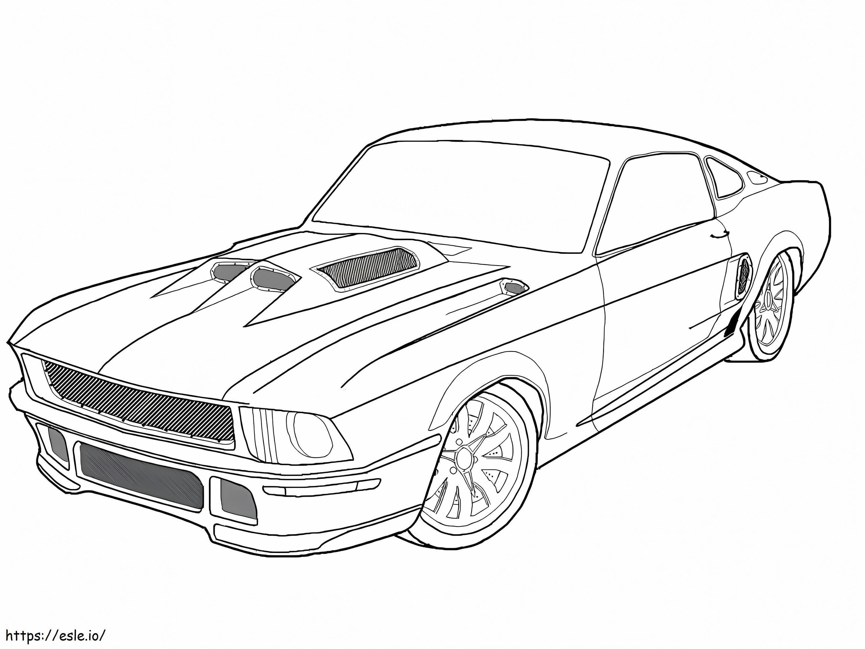 Mustang impresionante para colorear