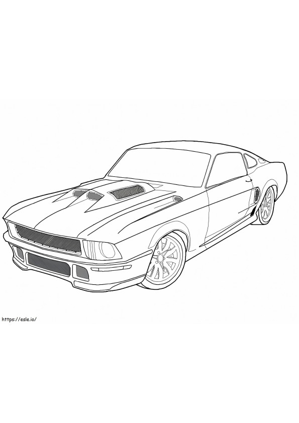 Awesome Mustang coloring page