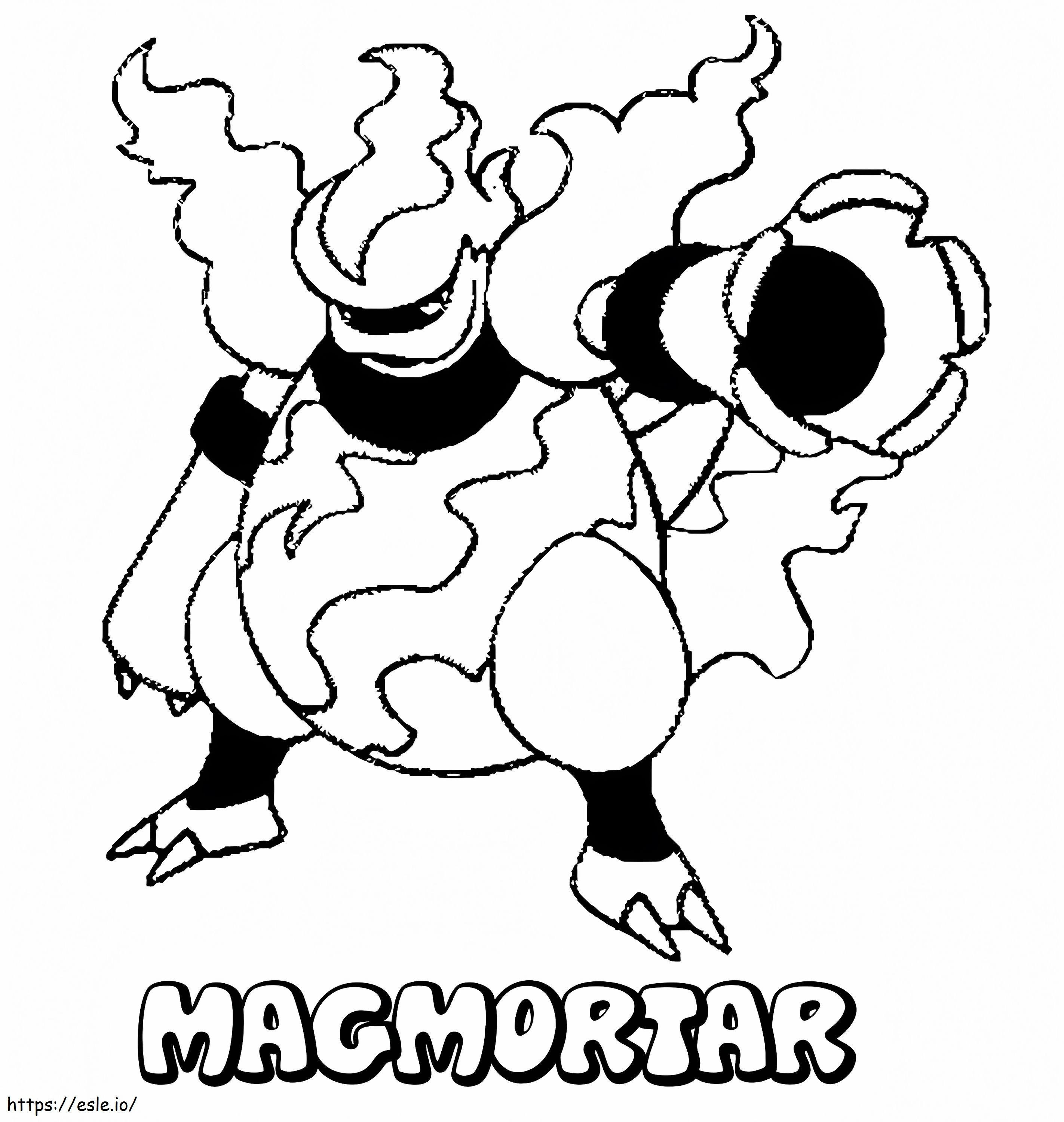 Pokémon Magmortar kleurplaat kleurplaat