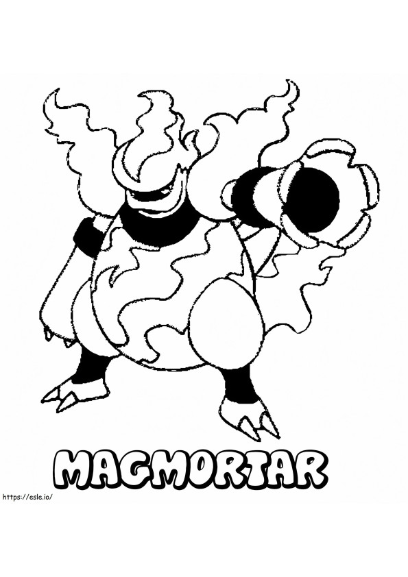 Pokemon Magmortar de colorat