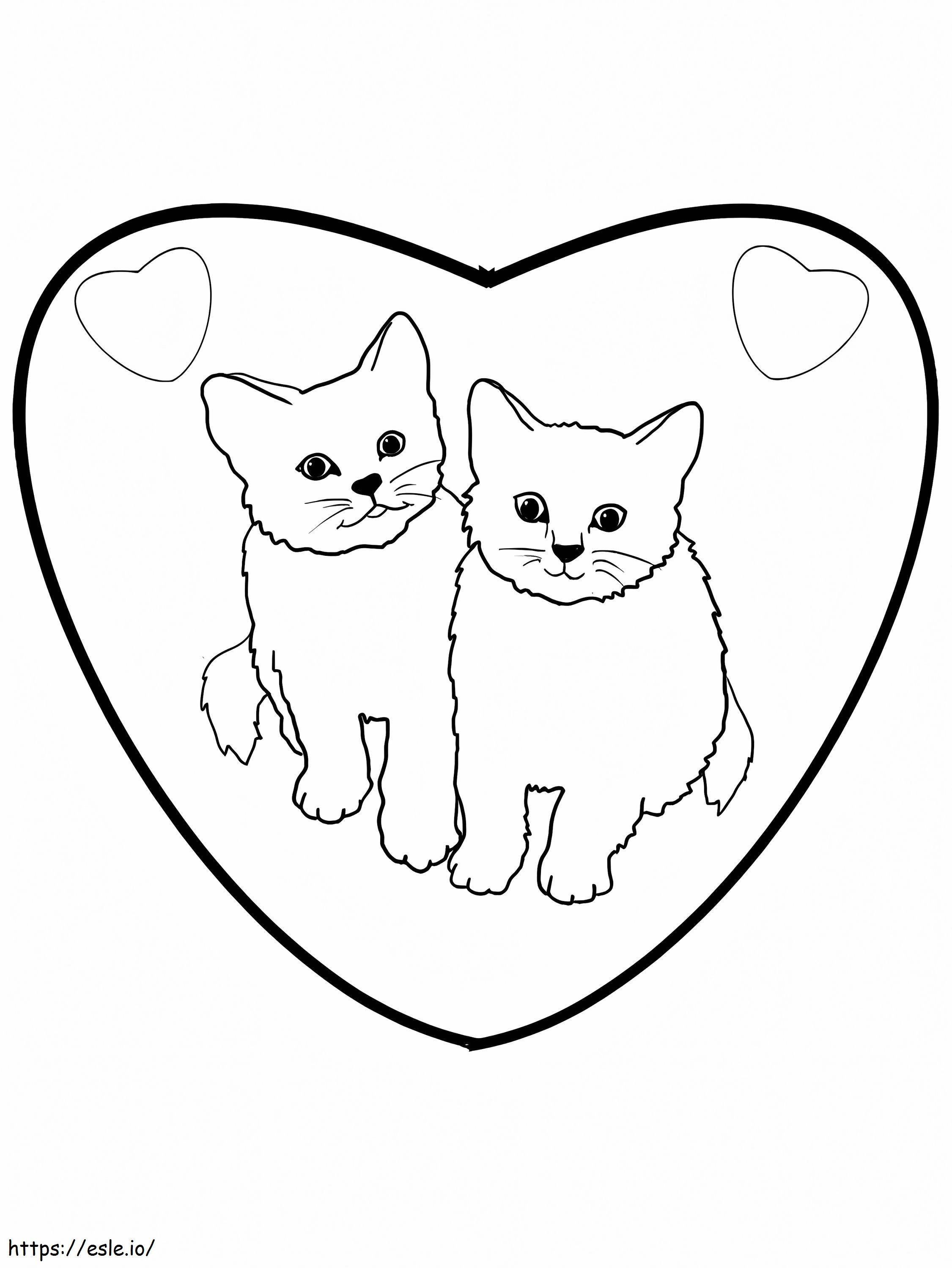 1586162980 Kitten Valentine Kolorowanka Kolekcja wysokiej jakości kreatywnych kociąt Książka do kolorowania i drukowania zdjęć Szczenięta Kolorowa filiżanka do druku Colorama Cats kolorowanka