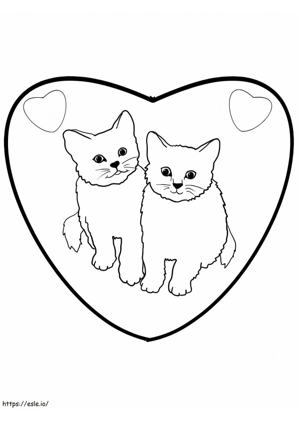 1586162980 Kitten Valentine Coloring Collection Of High Quality Creative Kittens Book Colouring In To Color And Print Pictures Puppies Printable Teacup Colour Colorama Cats coloring page