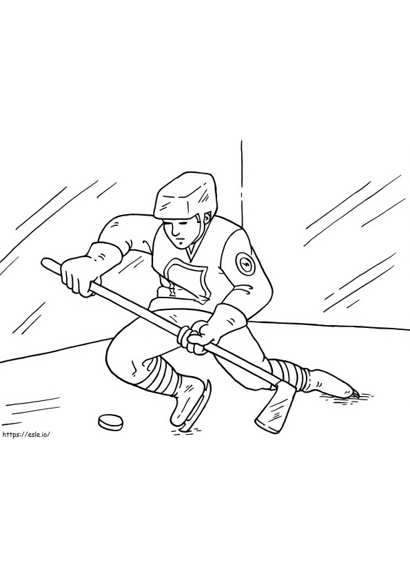 Simple Lacrosse Player coloring page