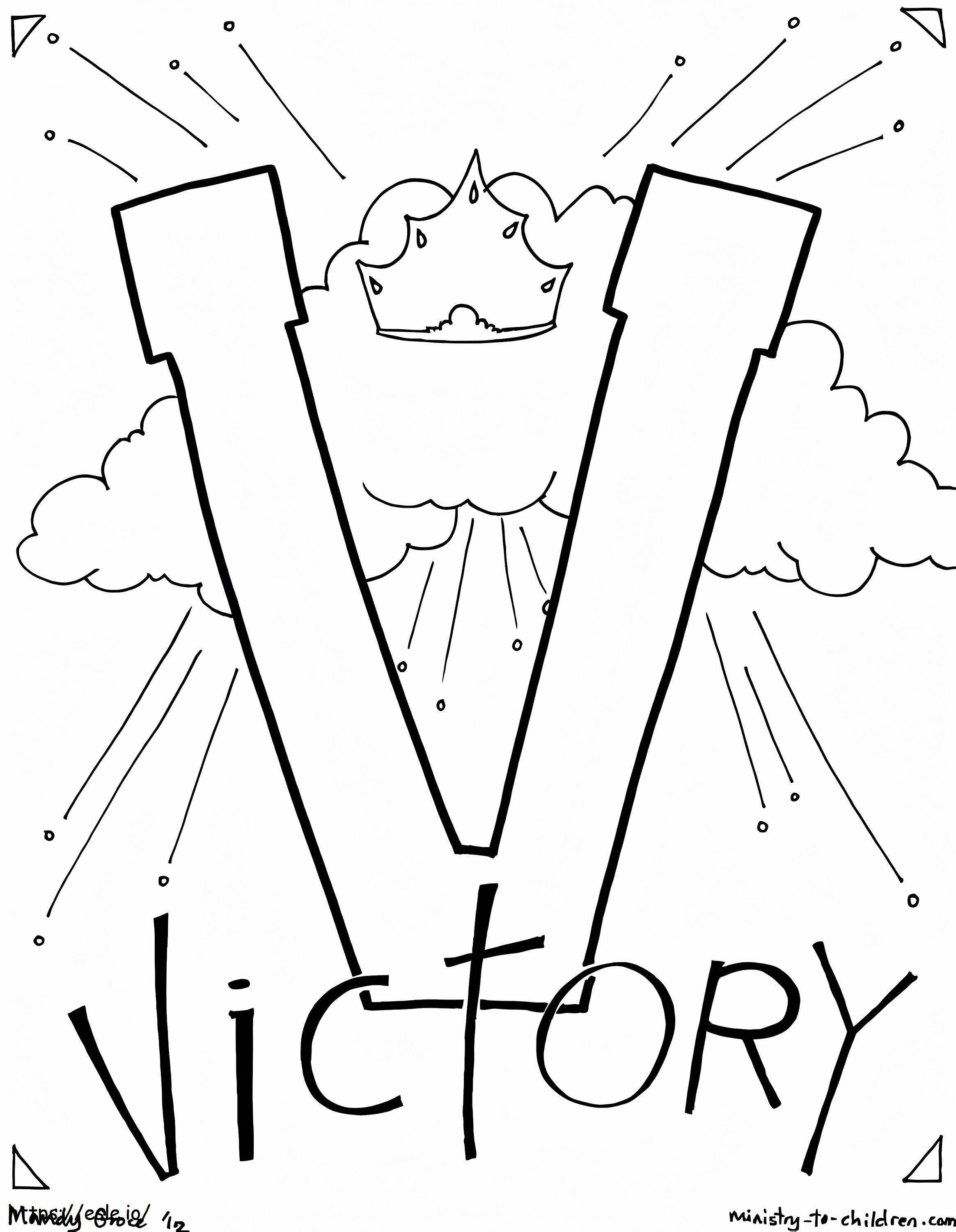 V Untuk Kemenangan Gambar Mewarnai