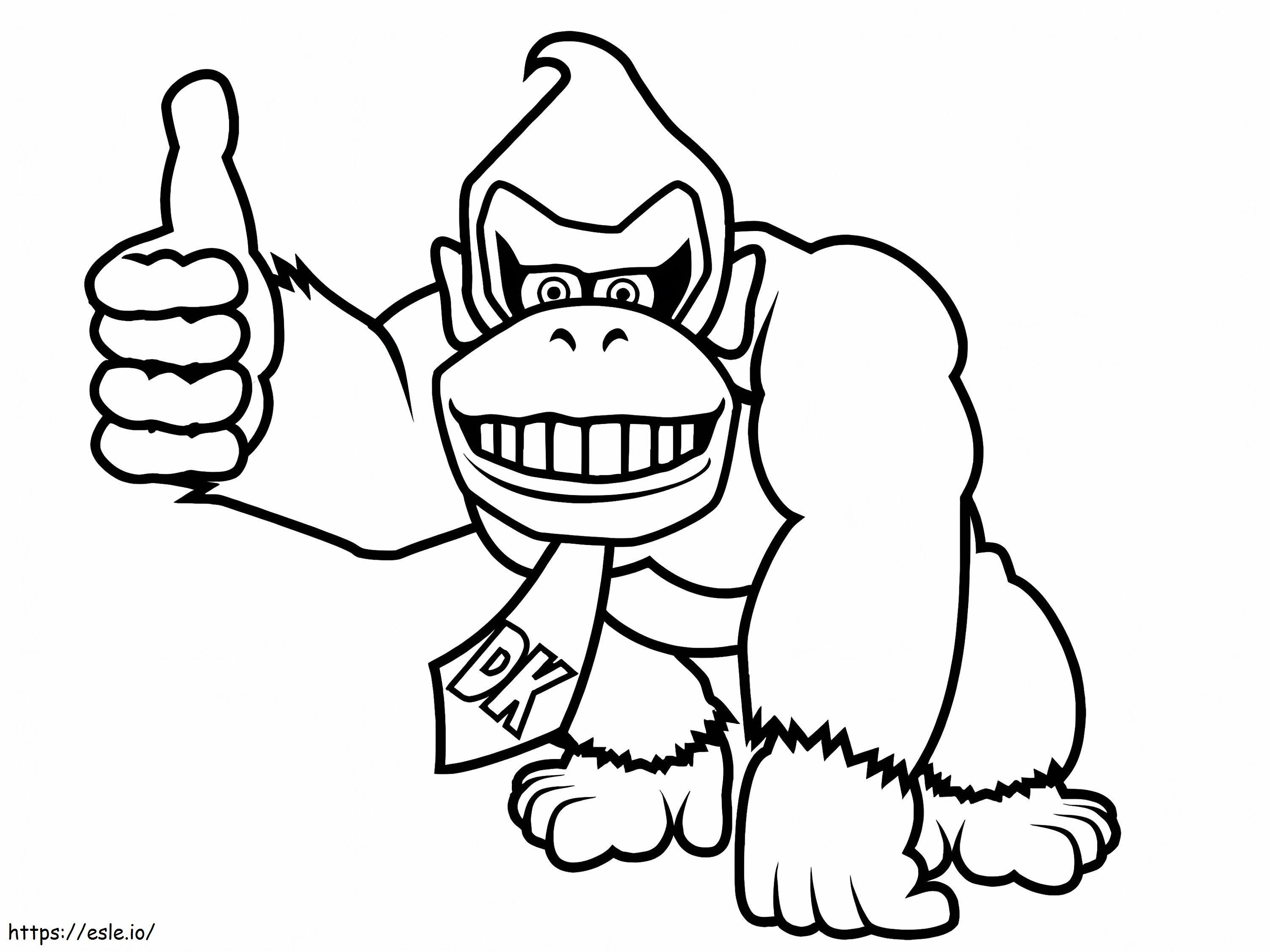 Donkey Kong como tú para colorear