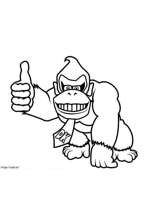 Donkey Kong kuten sinä värityskuva