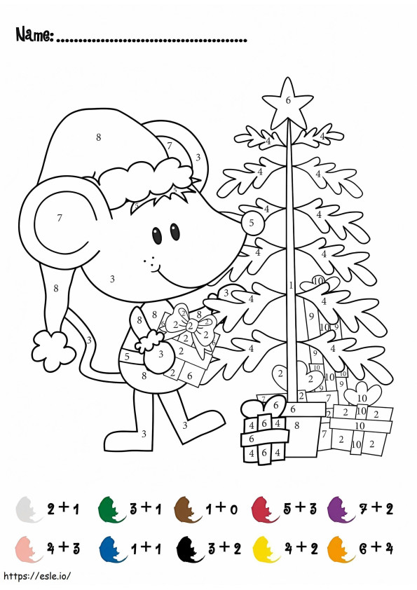Free Addition Color By Numbers coloring page