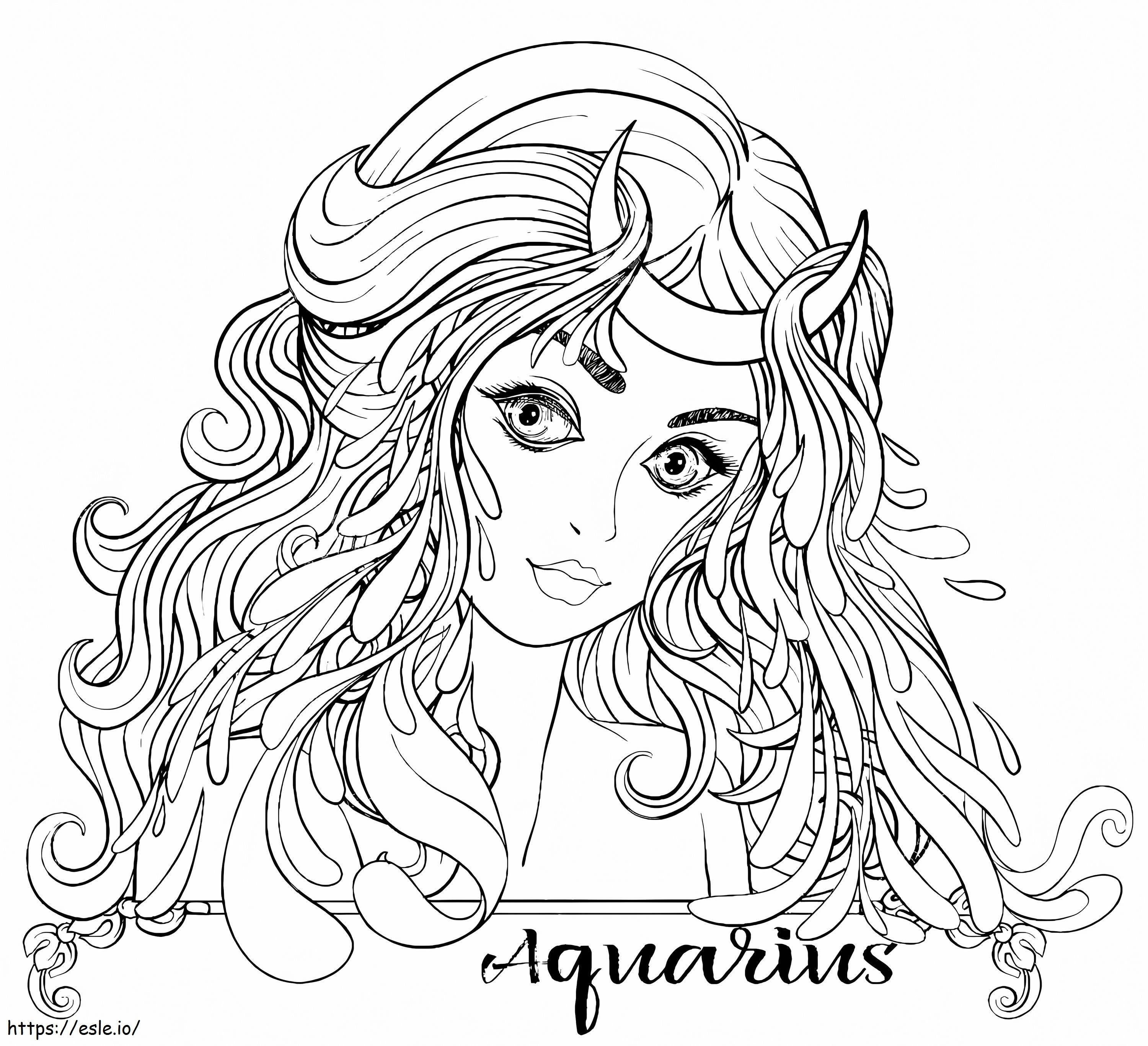 Aquarius 23 coloring page