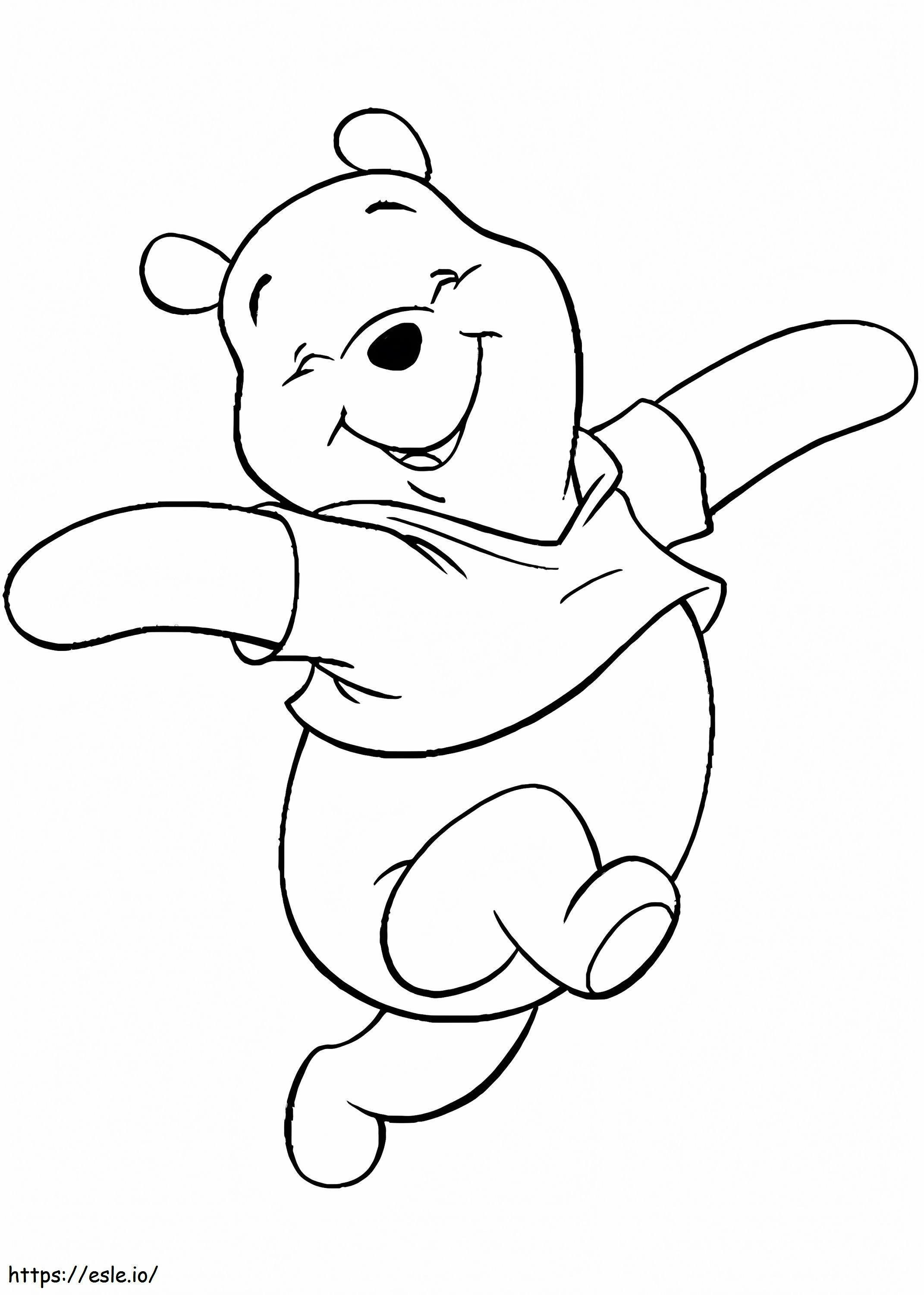 Feliz Ursinho Pooh para colorir