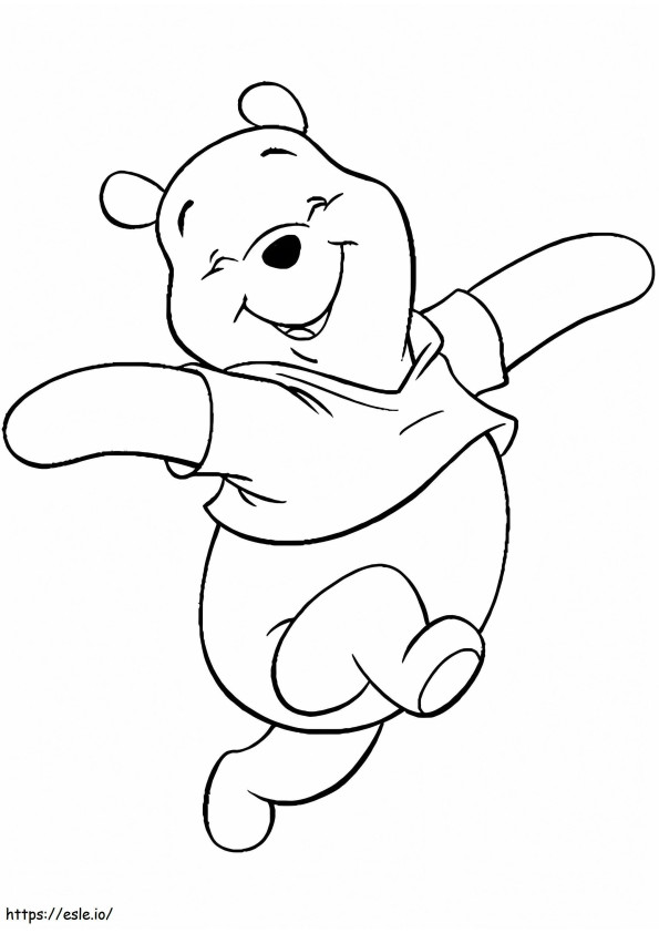 Coloriage Joyeux Winnie l'ourson à imprimer dessin