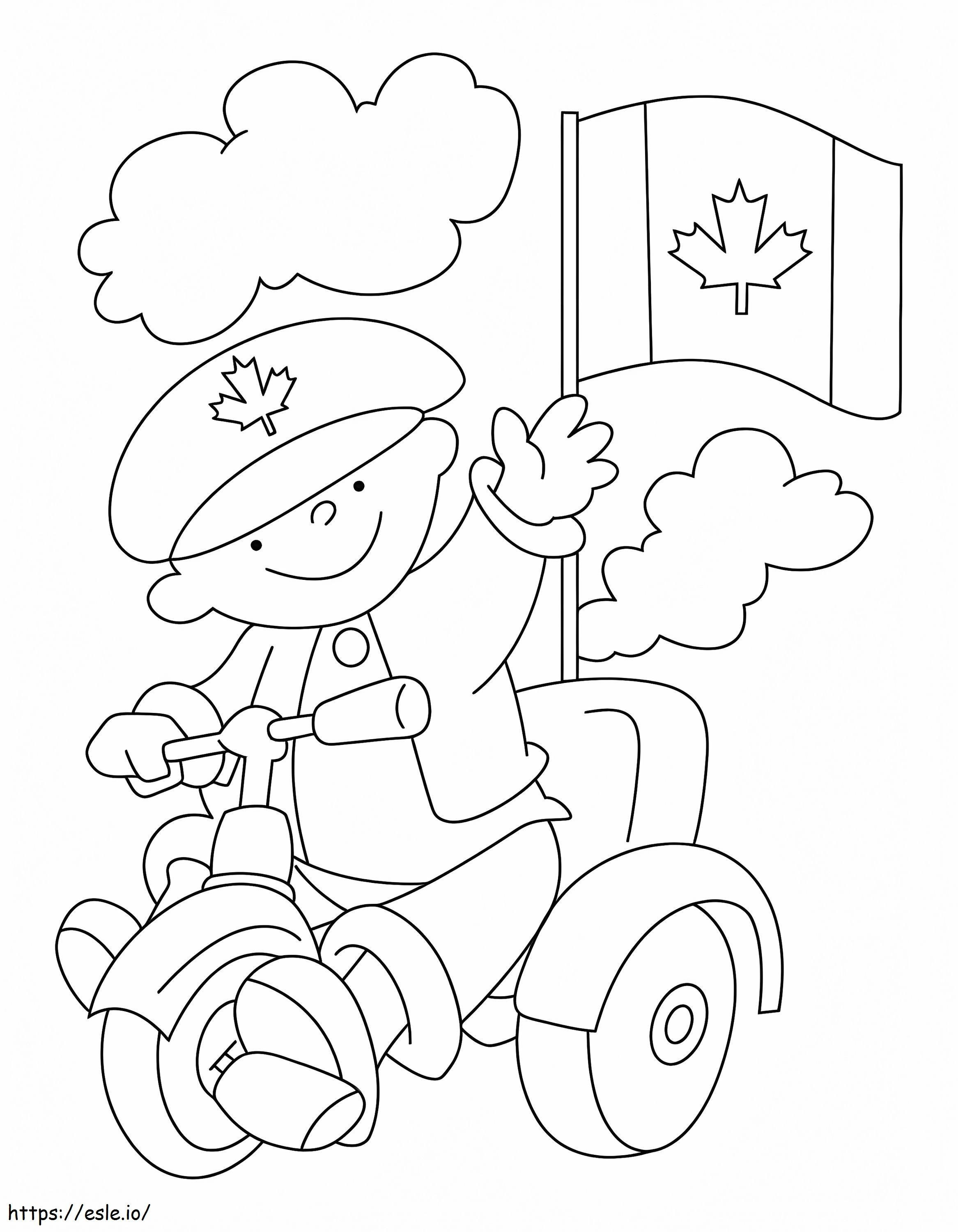 Coloriage Bonne fête du Canada 1 à imprimer dessin