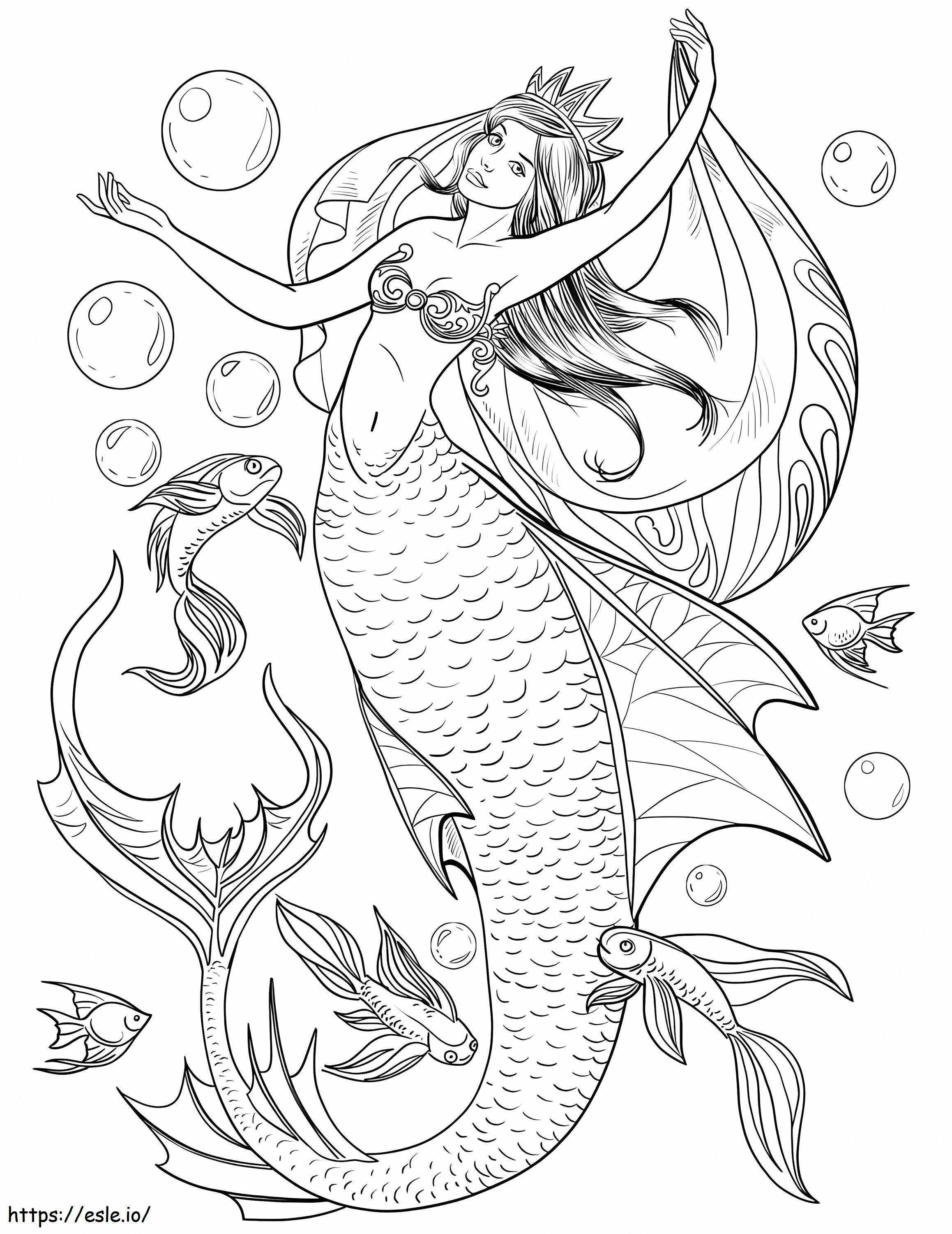 Amazing Mermaid coloring page