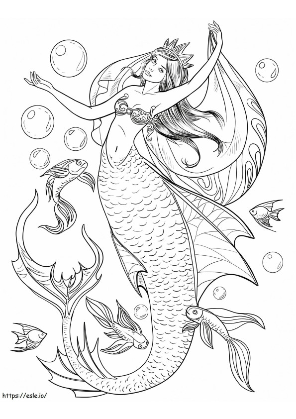 Amazing Mermaid coloring page