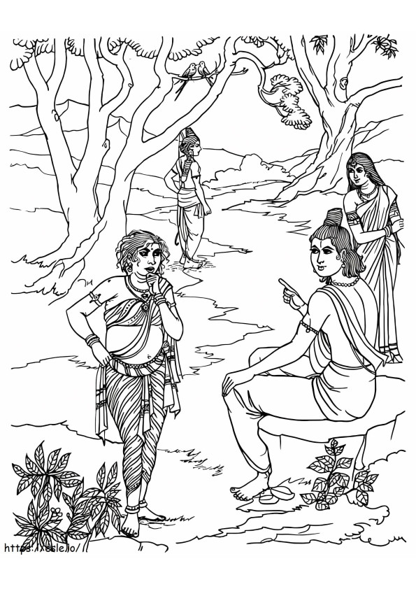 Ramayana gratis Gambar Mewarnai