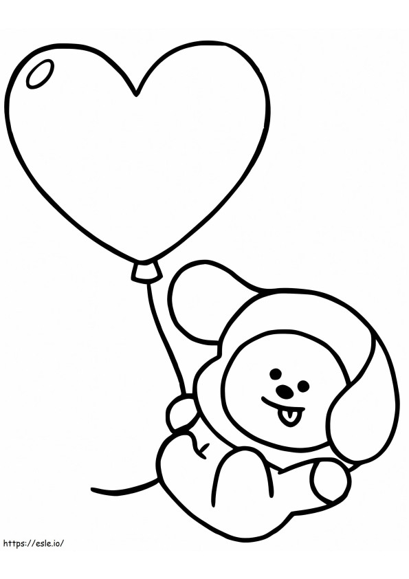 Funny Chimmy BT21 coloring page